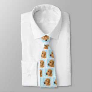 Rhodesian Ridgeback Painting - Original Dog Art Neck Tie