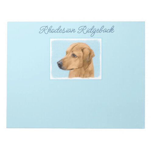 Rhodesian Ridgeback Painting _ Original Dog Art No Notepad