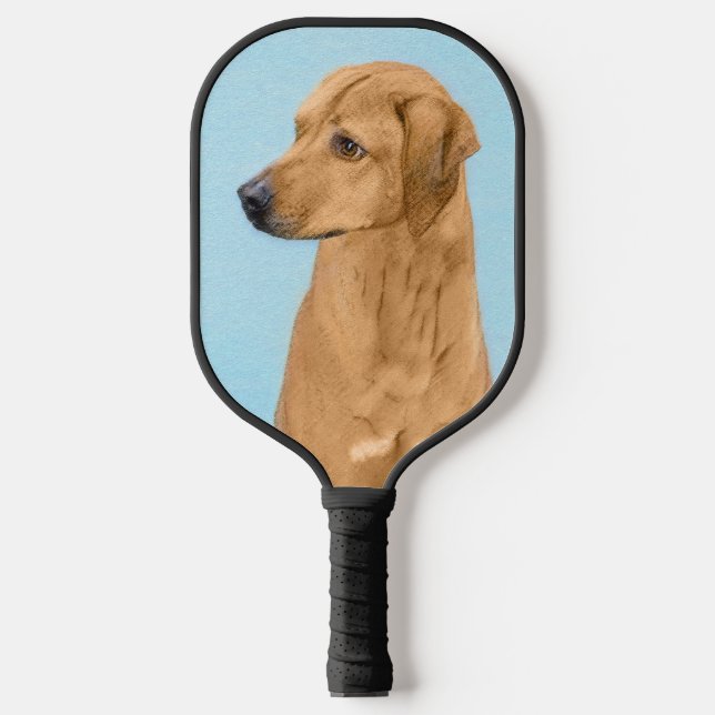 Rhodesian Ridgeback Painting - Original Dog Art Pickleball Paddle (Front)