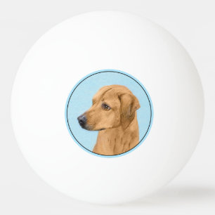 Rhodesian Ridgeback Painting - Original Dog Art Ping Pong Ball