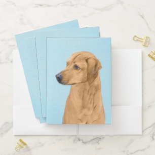 Rhodesian Ridgeback Painting - Original Dog Art Pocket Folder