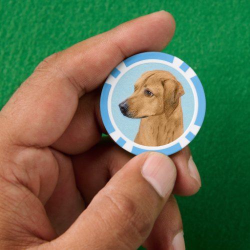 Rhodesian Ridgeback Painting _ Original Dog Art Poker Chips