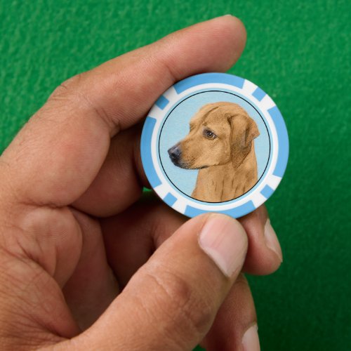 Rhodesian Ridgeback Painting _ Original Dog Art Poker Chips
