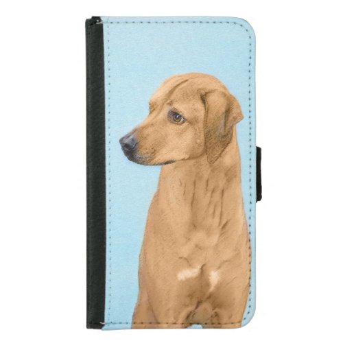 Rhodesian Ridgeback Painting _ Original Dog Art Samsung Galaxy S5 Wallet Case