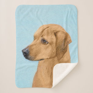 Rhodesian Ridgeback Painting - Original Dog Art Sherpa Blanket