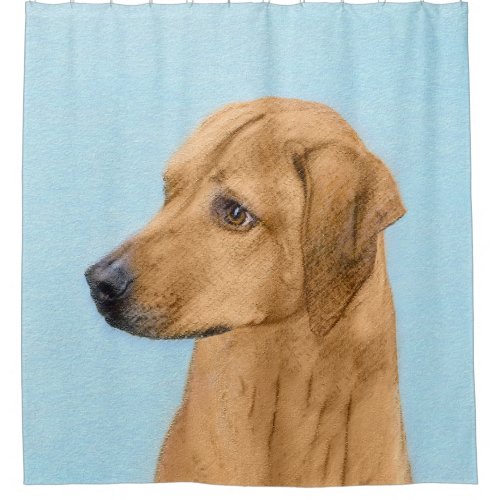 Rhodesian Ridgeback Painting _ Original Dog Art Shower Curtain