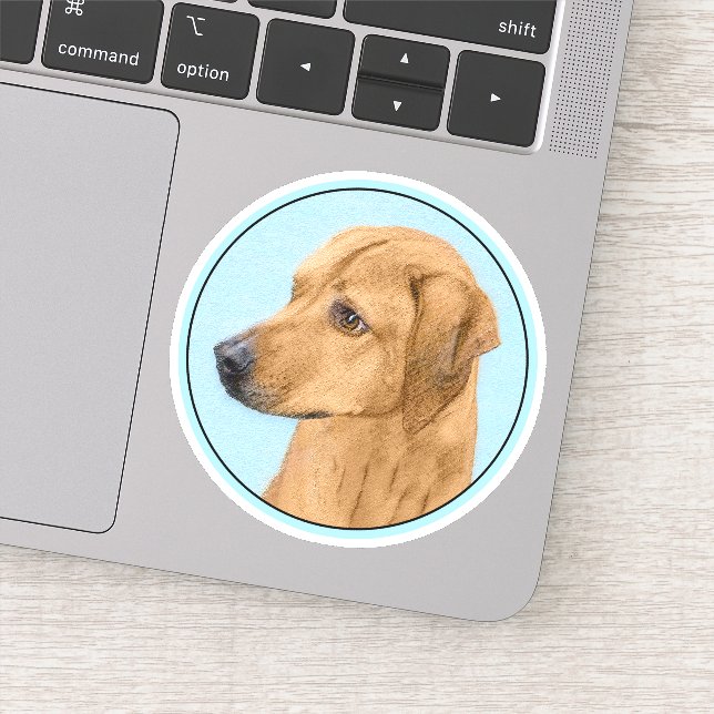Rhodesian Ridgeback Painting - Original Dog Art Sticker (Detail)