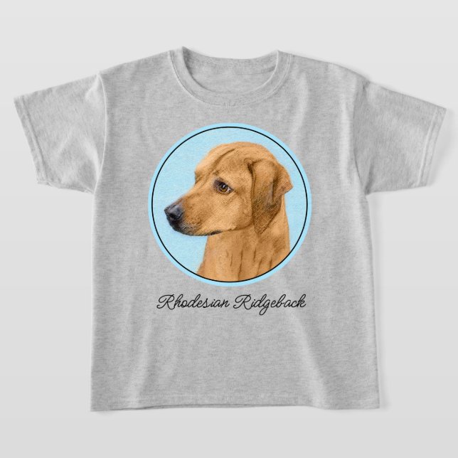 Rhodesian Ridgeback Painting - Original Dog Art T-Shirt (Laydown)
