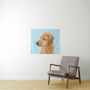 Rhodesian Ridgeback Painting - Original Dog Art Tapestry
