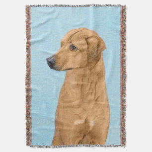 Rhodesian Ridgeback Painting - Original Dog Art Throw Blanket