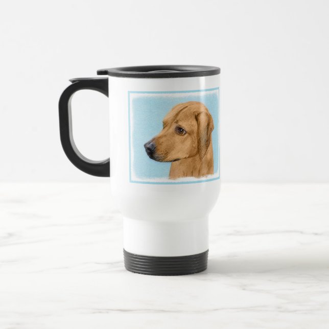 Rhodesian Ridgeback Painting - Original Dog Art Travel Mug (Left)