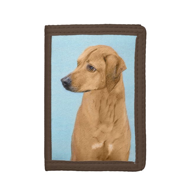 Rhodesian Ridgeback Painting - Original Dog Art Tri-fold Wallet (Front Vertical)
