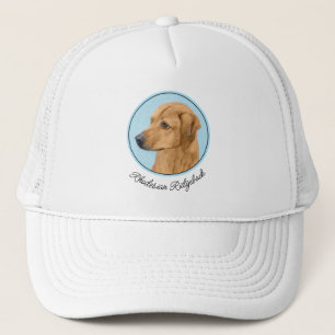Rhodesian Ridgeback Painting - Original Dog Art Trucker Hat