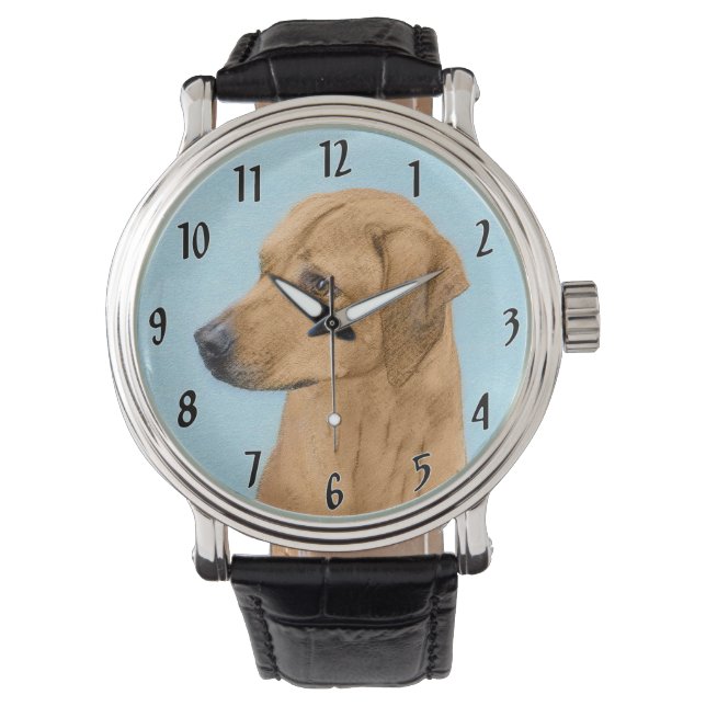 Rhodesian Ridgeback Painting - Original Dog Art Watch (Front)
