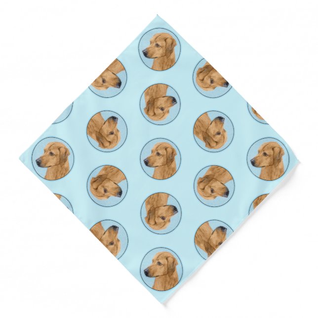 Rhodesian Ridgeback Painting Red Wheaten Dog Art Bandana (Front)