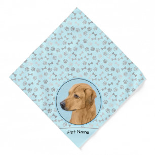 Rhodesian Ridgeback Painting Red Wheaten Dog Art Bandana