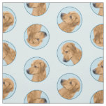 Rhodesian Ridgeback Painting Red Wheaten Dog Art Fabric