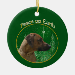 Rhodesian Ridgeback Peace Ceramic Ornament