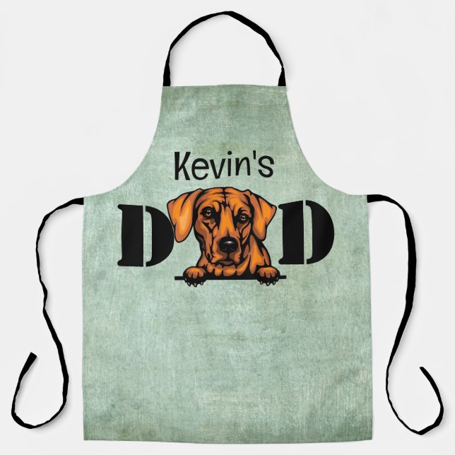 Rhodesian Ridgeback Personalized Dad Apron (Front)