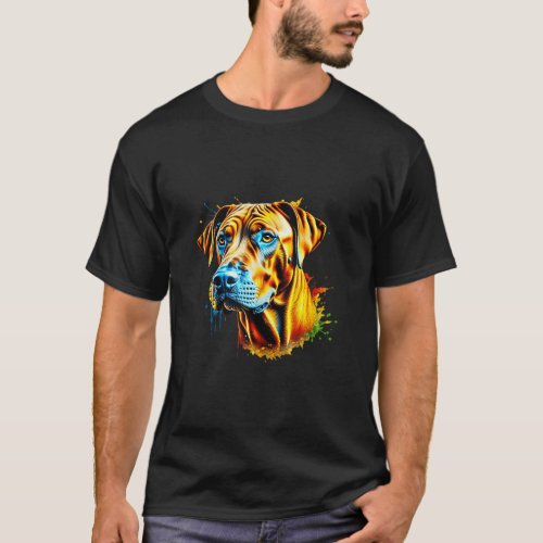 Rhodesian Ridgeback Pop Art I Dog Lover I Splash A T_Shirt