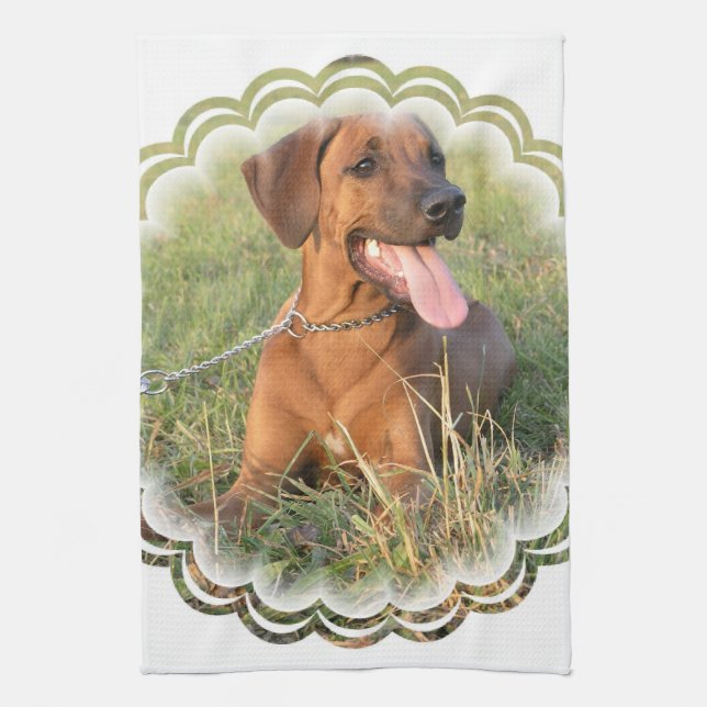 Rhodesian Ridgeback Rescue Kitchen Towel (Vertical)
