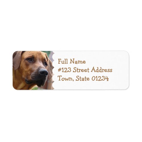 Rhodesian Ridgeback Return Address Label