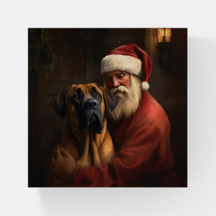 Rhodesian Ridgeback Santa Claus Festive Christmas Paperweight