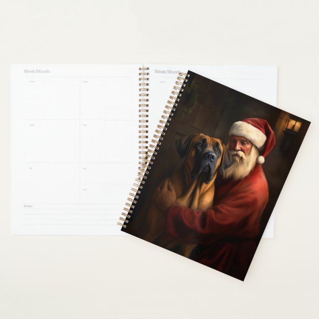 Rhodesian Ridgeback Santa Claus Festive Christmas Planner (Display)