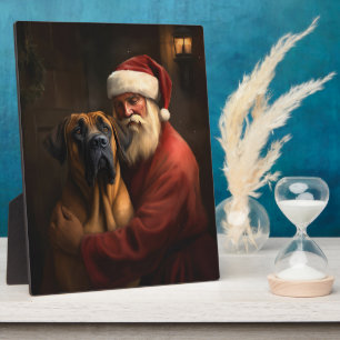 Rhodesian Ridgeback Santa Claus Festive Christmas Plaque