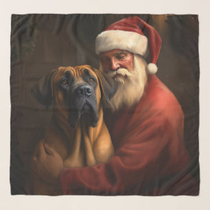 Rhodesian Ridgeback Santa Claus Festive Christmas Scarf