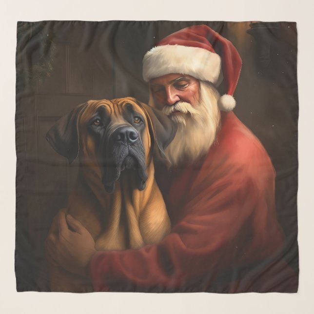 Rhodesian Ridgeback Santa Claus Festive Christmas Scarf (Front)