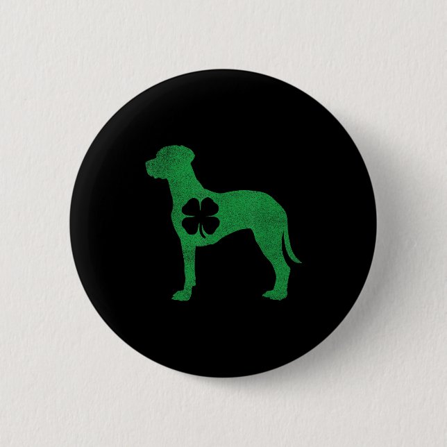 Rhodesian Ridgeback -shamrock St. Patricks Day Sai Button (Front)