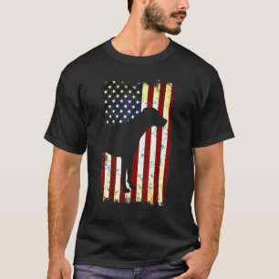 Rhodesian Ridgeback Silhouette American Flag 4th o T-Shirt