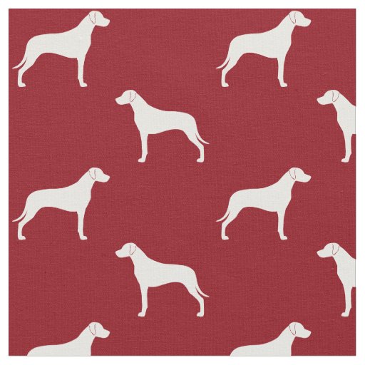 Rhodesian Ridgeback Silhouettes Pattern Fabric