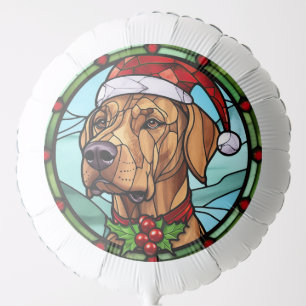 Rhodesian Ridgeback Stained Glass Christmas Balloon