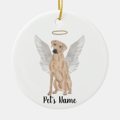 Rhodesian Ridgeback Sympathy Memorial  Ceramic Ornament