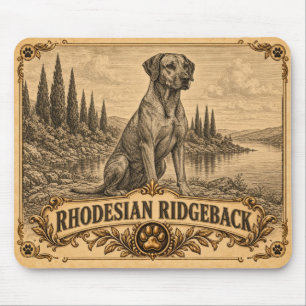Rhodesian Ridgeback, Vintage Heritage Dog Mouse Pad