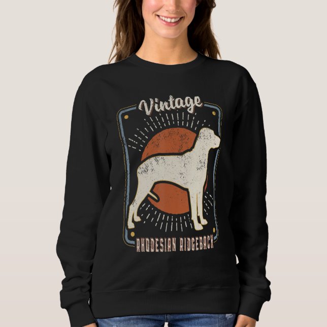 Rhodesian Ridgeback Vintage Retro Classic Dog Love Sweatshirt (Front)