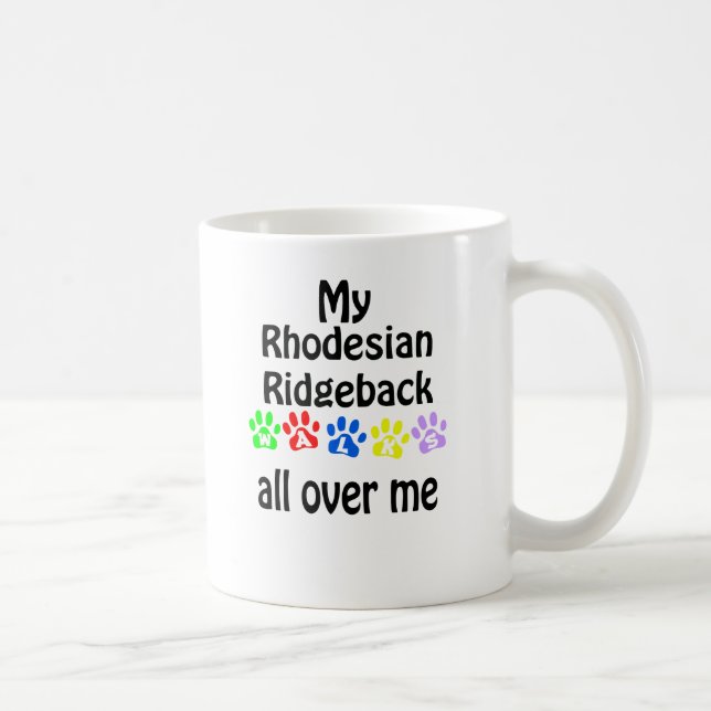 Rhodesian Ridgeback Walks Design Coffee Mug (Right)