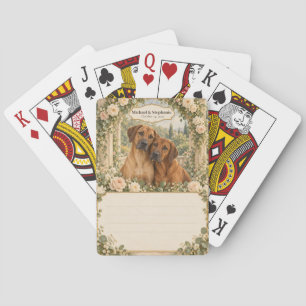 Rhodesian Ridgeback Wedding Guest Book Deck Poker Cards