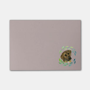 Rhodesian Ridgeback with a Wreath Watercolor Post-it Notes