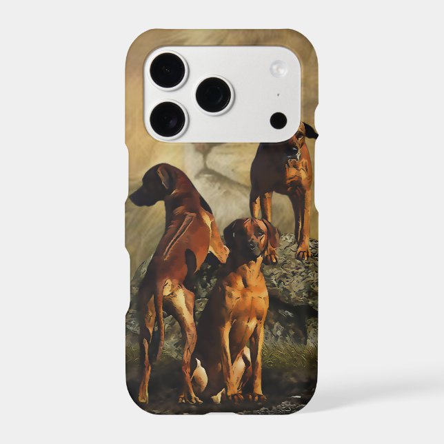 Rhodesian Ridgeback with Lion   Iphone Case (Back)