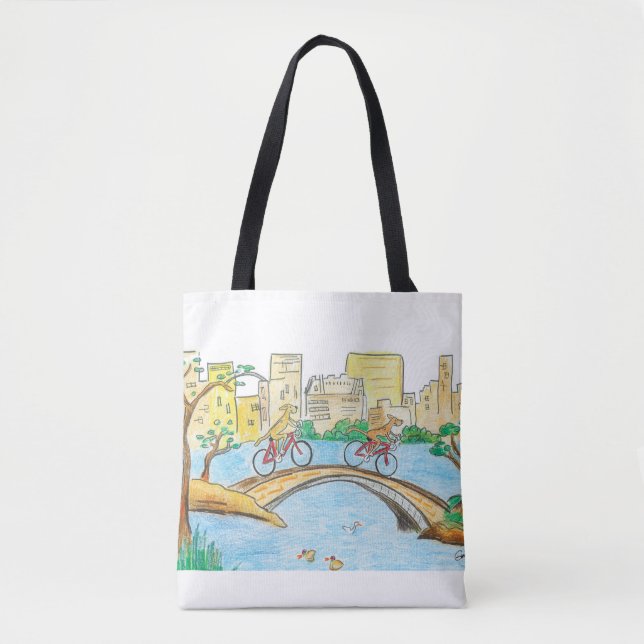 Rhodesian Ridgebacks ride Central Park tote Bag (Front)