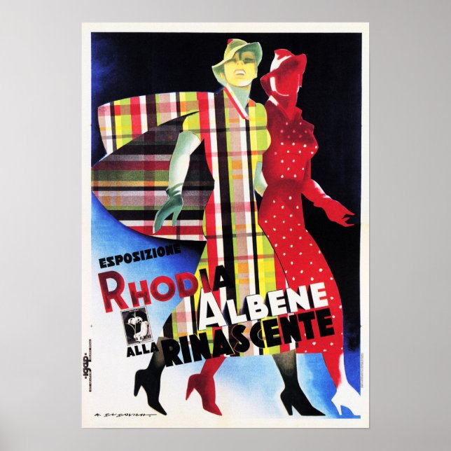 Rhodia Albene Rinascente Women Fashion Wear Italy Poster (Front)