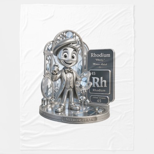 Rhodium character from the ATOMIVRA™ Fleece Blanket
