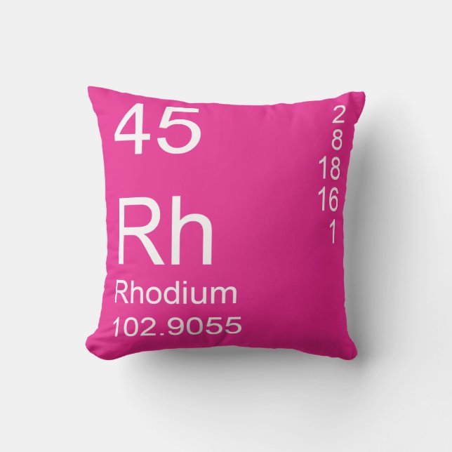 Rhodium Throw Pillow (Front)