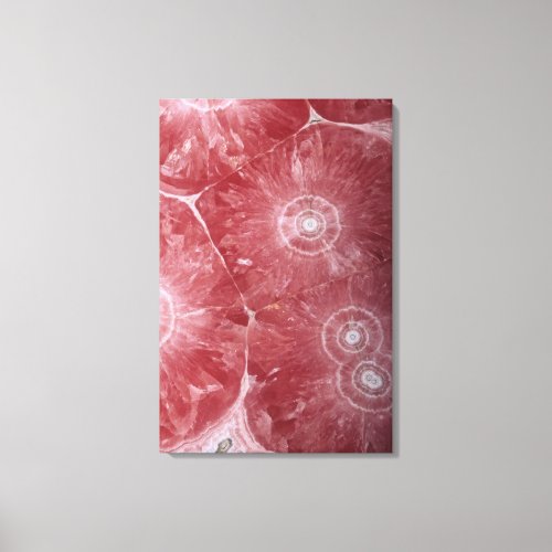 Rhodochrosite MnCO3 an ore of Manganese Argent Canvas Print