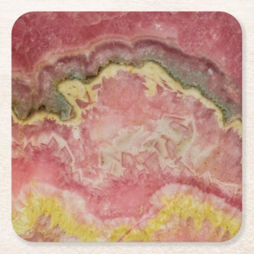 Rhodochrosite Square Paper Coaster