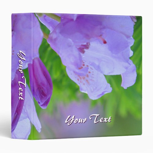 Rhododendron After the Rain Personalized Binder