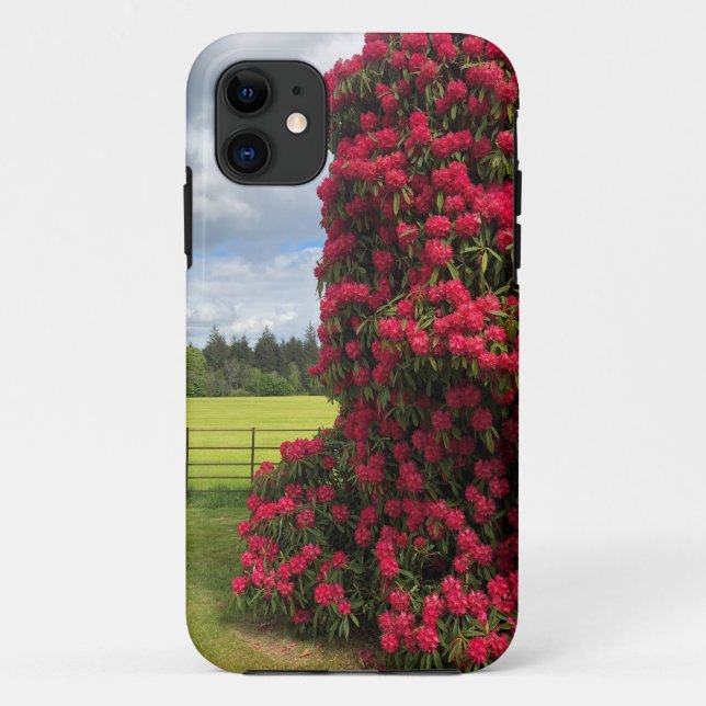 Rhododendron and Scenic View in Scotland Case-Mate iPhone Case (Back)